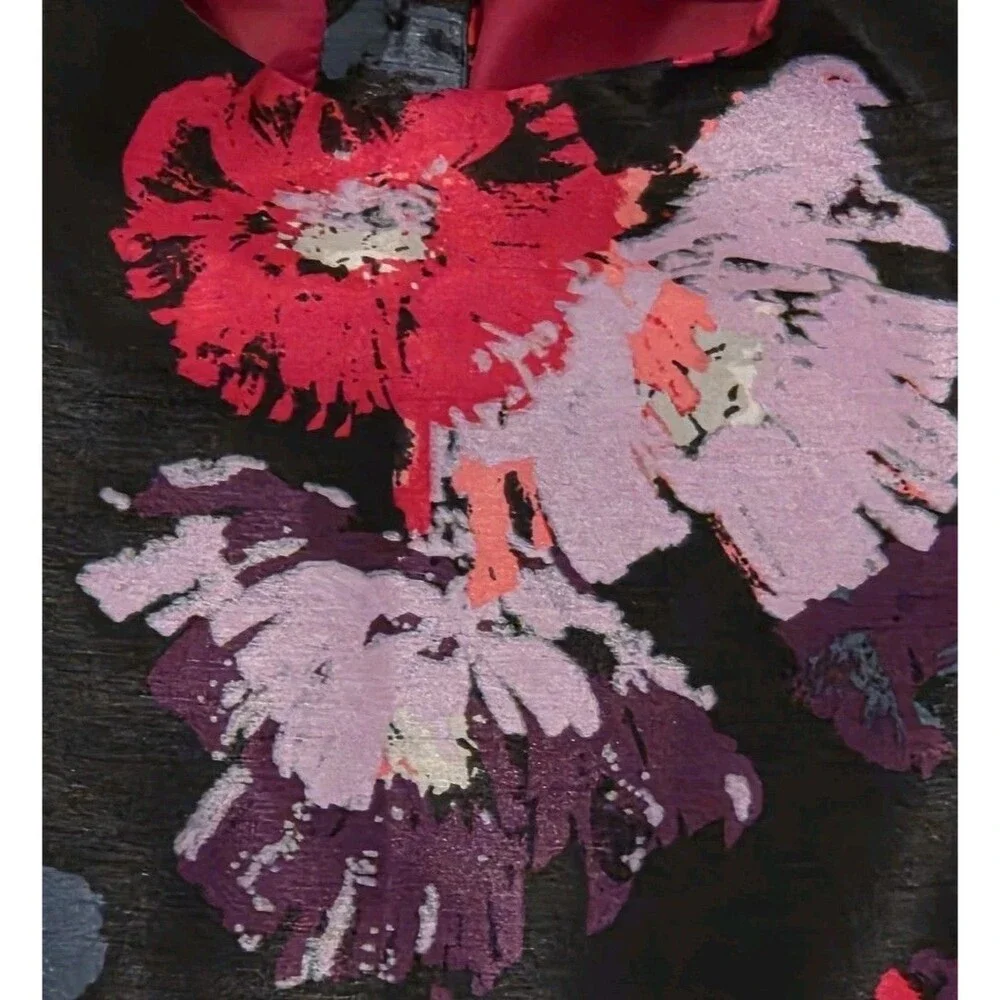 Dressed Up By Gymboree Girl’s Black w/Pink & Purple Flowers - Size 6